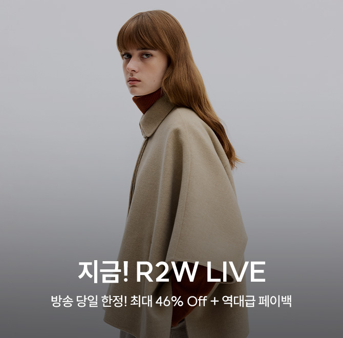 11/14 오후 6시 SSF SHOP 블프 특집 R2W 라이브에서 24 F/W 신상 단독 선발매!최대 46% 특가로 만나보세요오늘 밤 ...